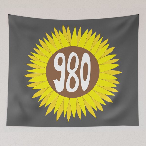 Item preview, Hand Drawn North Carolina Sunflower 980 Area Code designed and sold by itsrturn.