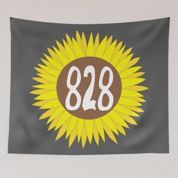 Item preview, Hand Drawn North Carolina Sunflower 828 Area Code designed and sold by itsrturn.
