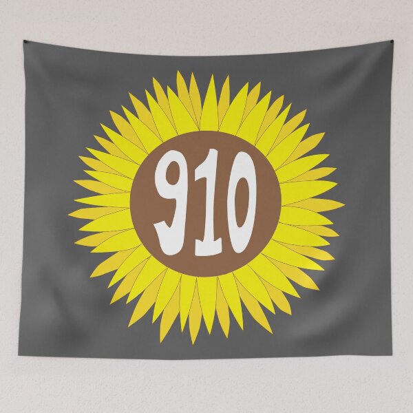 Item preview, Hand Drawn North Carolina Sunflower 910 Area Code designed and sold by itsrturn.