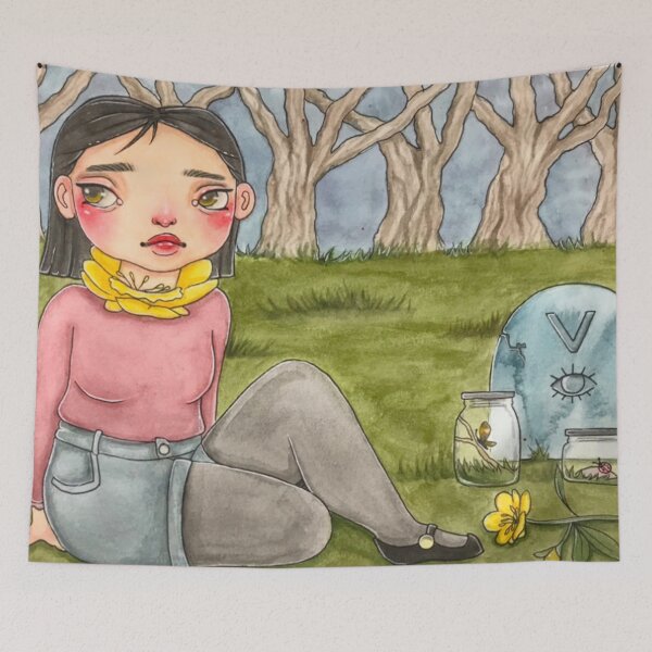 Item preview, ranúnculo en el cementerio designed and sold by hannahisreeding.