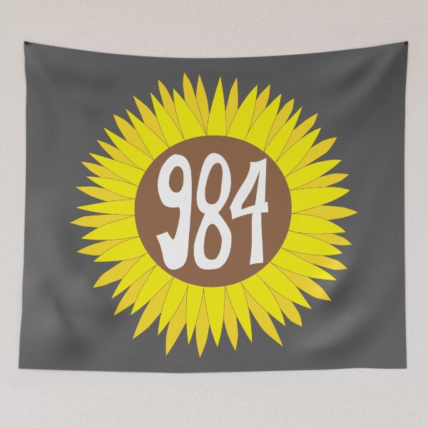 Item preview, Hand Drawn North Carolina Sunflower 984 Area Code designed and sold by itsrturn.