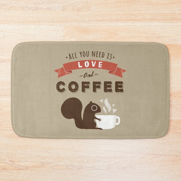 Item preview, All You Need is Love and Coffee | Squirrel with Coffee designed and sold by Jenn Inashvili.