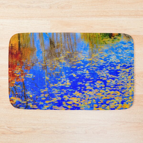 Item preview, Golden leaves, shimmering pond designed and sold by Boho Contessa.