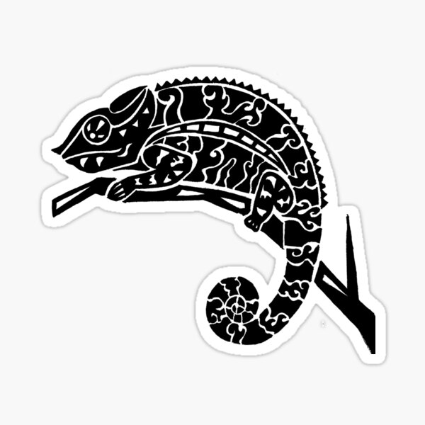 chameleon tattoo black and white｜TikTok Search