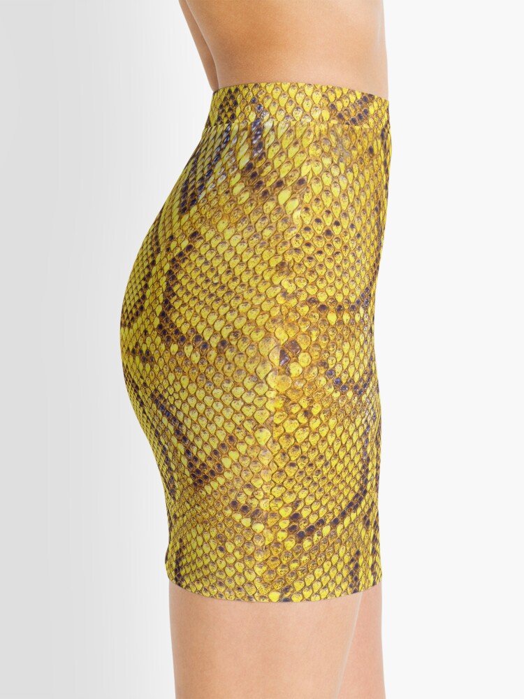 yellow snakeskin skirt