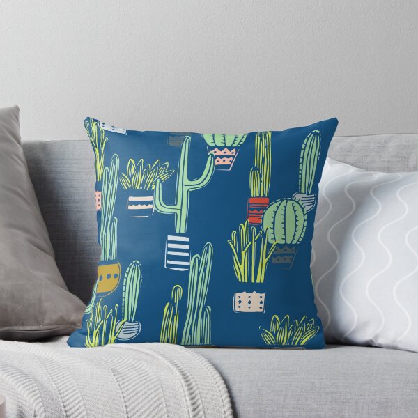 Item preview, Classic Blue Cacti designed and sold by inkblotcreative.
