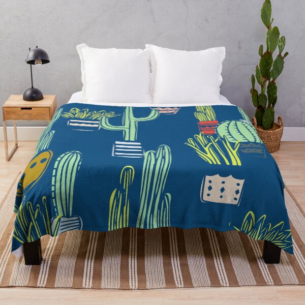 Item preview, Classic Blue Cacti designed and sold by inkblotcreative.
