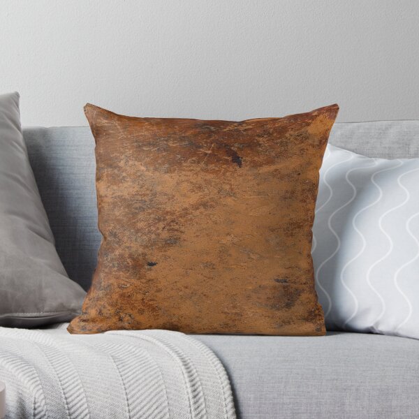 AGED LEATHER Throw Pillow