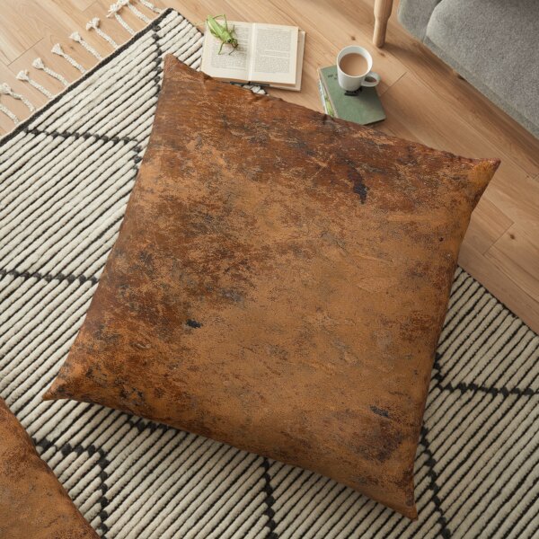 CUIR VIEILLI Coussin de sol