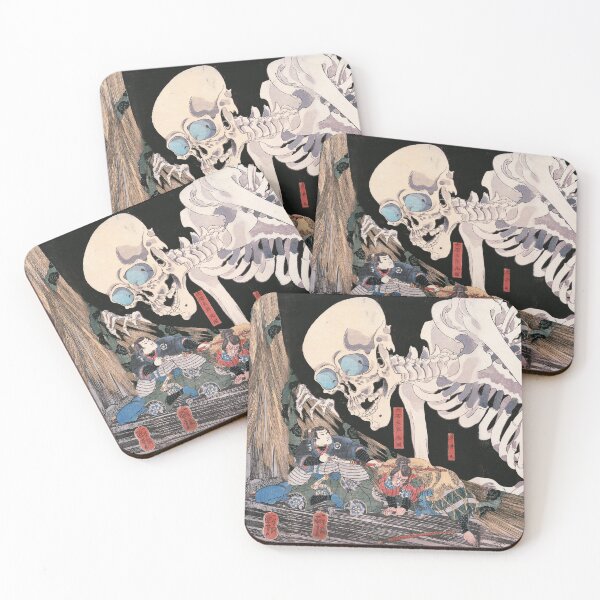 Item preview, Skeleton Bakemono Woodprint designed and sold by Hey Har.