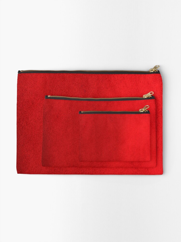 Alternate view of RED LEATHER Zipper Pouch