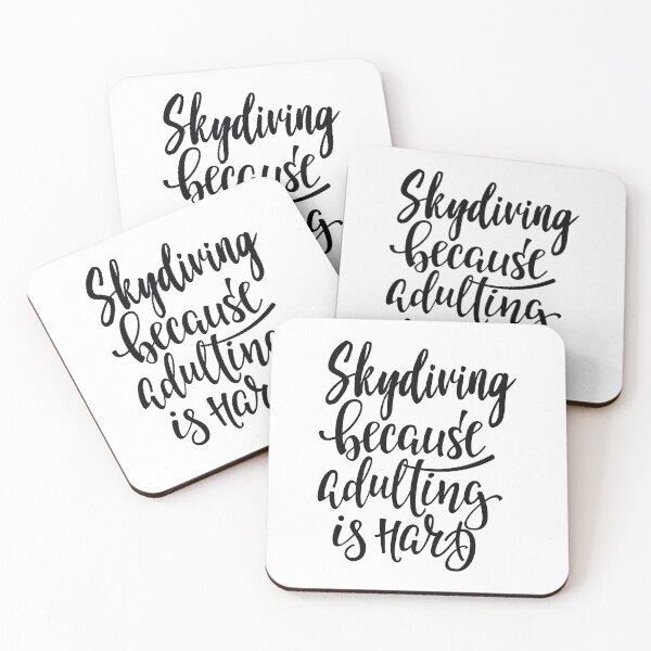 Item preview, Skydiving Because Adulting Is Hard designed and sold by ProjectX23.