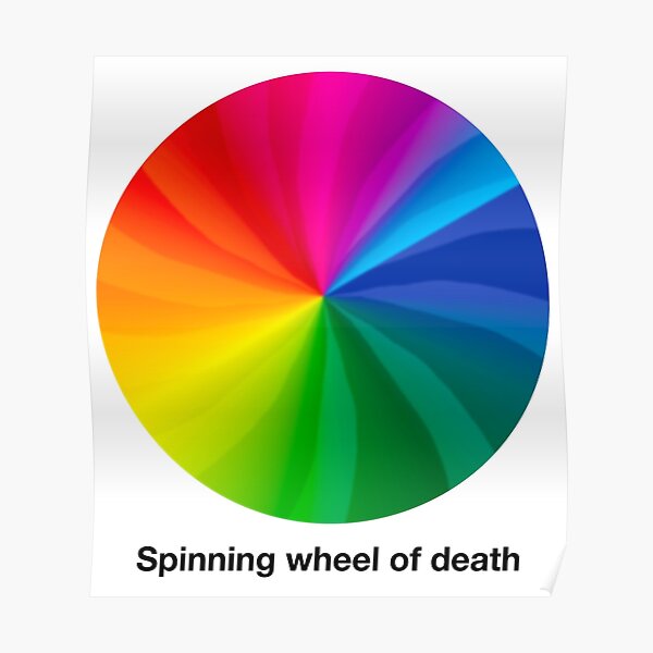 "Spinning wheel of death" Poster for Sale by Tobias1969 Redbubble