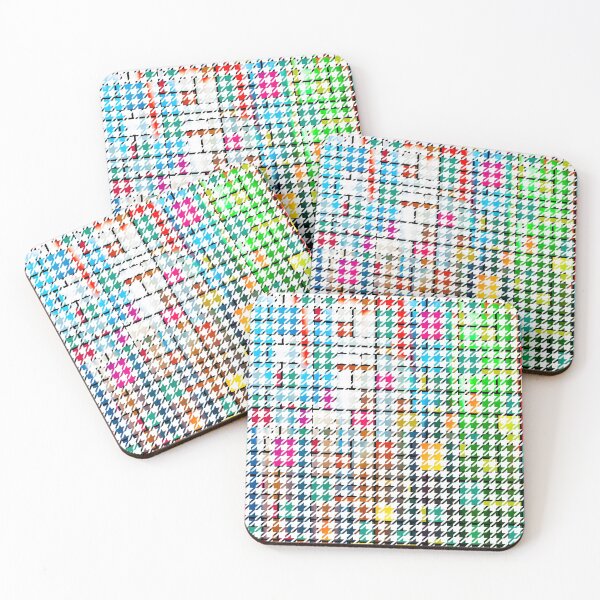 Item preview, Houndstooth Colourful Abstract Modern Art Pattern designed and sold by MarkUK97.