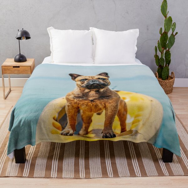 Item preview, French bulldog on canoe designed and sold by wolfgangrainer.
