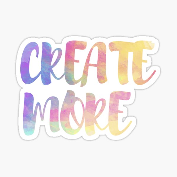 Create More Watercolor Sticker