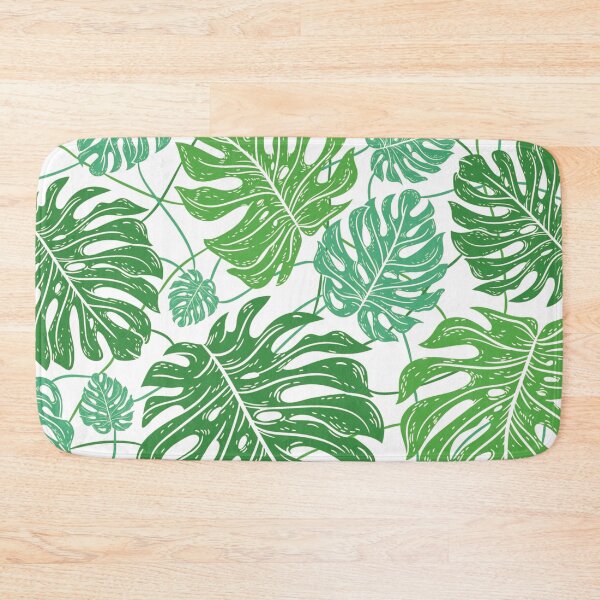 Item preview, Green tropical monstera leaves designed and sold by Jenmag.