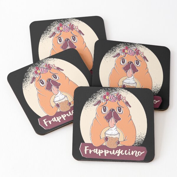 Item preview, Pug with Frappuccino designed and sold by Dibbelchen.