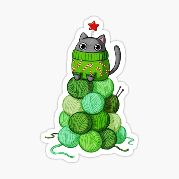 Artikel-Vorschau von Katze Tannenbaum, designt und verkauft von Firlefanzzz.