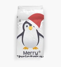 Merry Christmas Penguin Emoji Duvet Cover