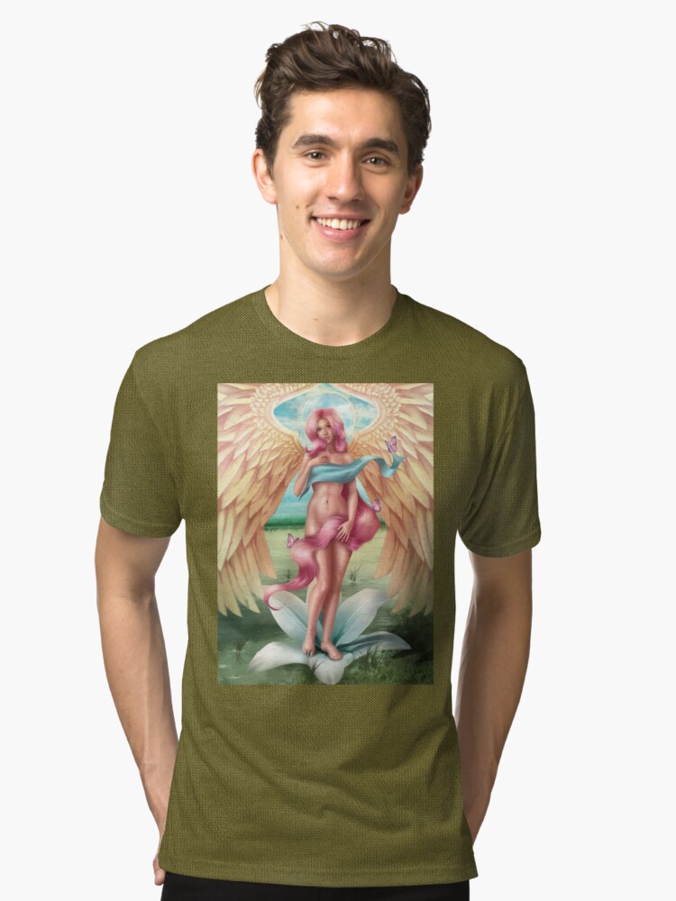 Alternate view of The Birth of an Earthly Angel Tri-blend T-Shirt