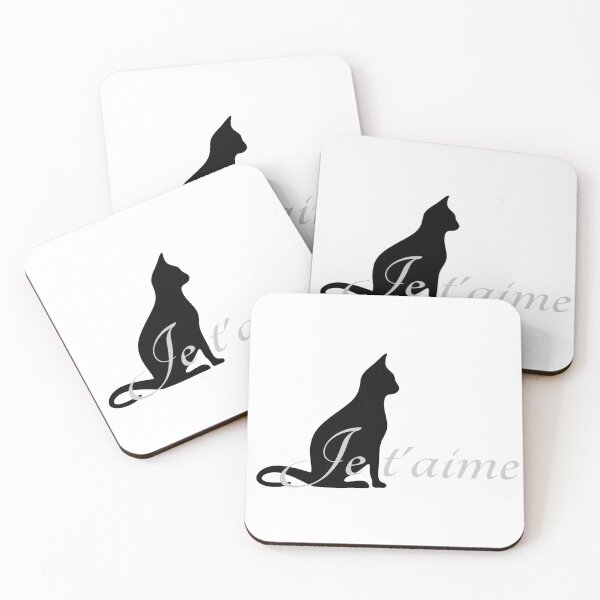 Item preview, Cute black cat - Je t'aime designed and sold by bunterkunt.