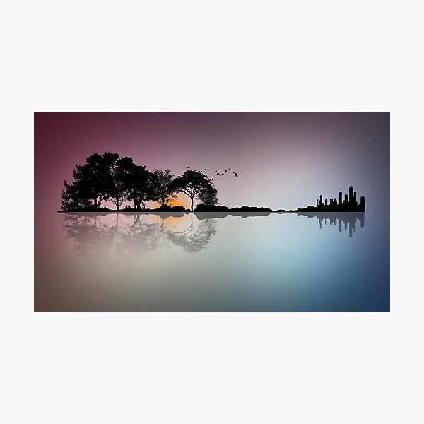 Earths Guitar Photographic Print