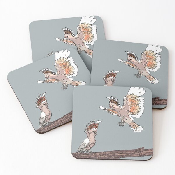Item preview, Major Mitchell's Cockatoo (Lophochroa leadbeateri) on grey designed and sold by ChrissyWild.