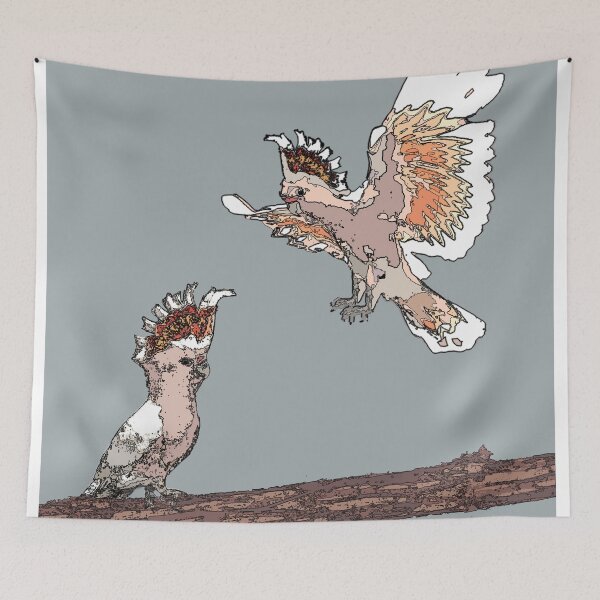 Item preview, Major Mitchell's Cockatoo (Lophochroa leadbeateri) on grey designed and sold by ChrissyWild.