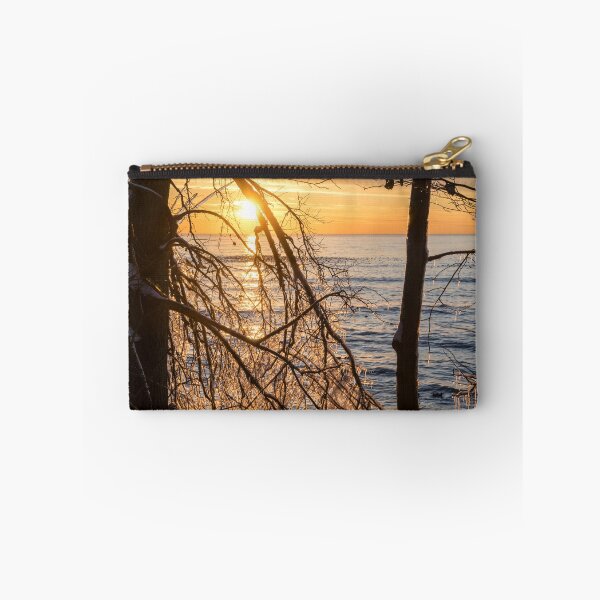 Item preview, Lacy Ice Screen - Sunrise Sub-Framed with a Filigree of Frozen Branches designed and sold by Georgia Mizuleva.