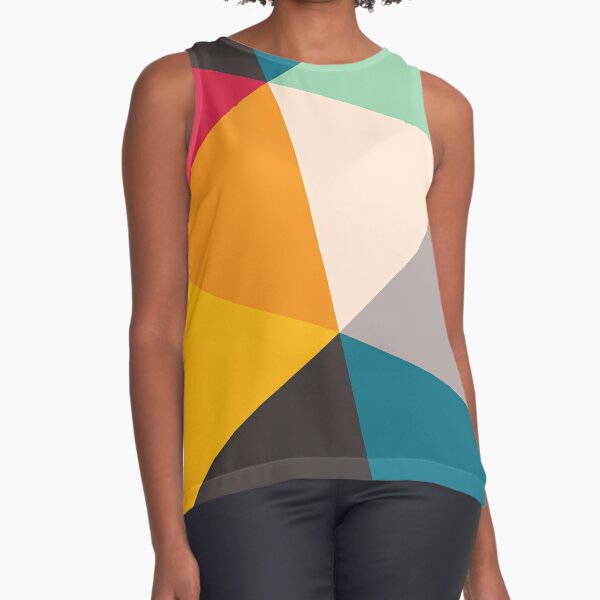 Colourful Geometric Triangles (2012) Sleeveless Top