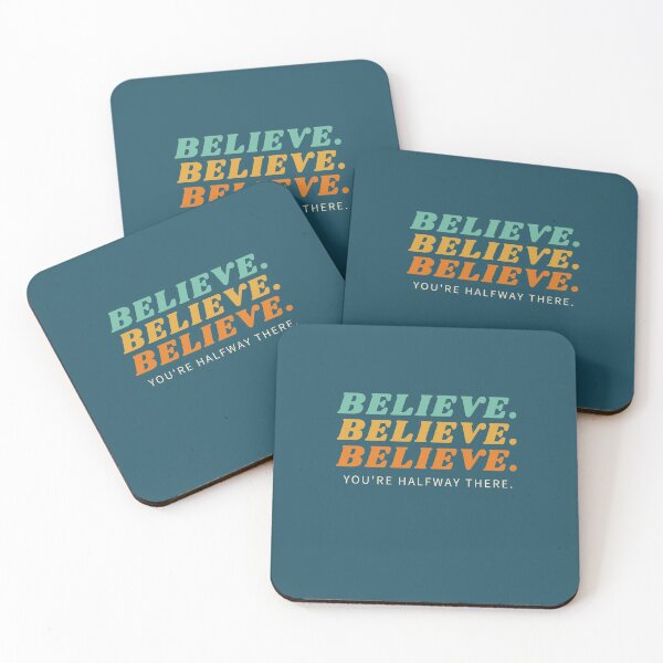 Item preview, Believe-You are halfway there - positive mindset designed and sold by TextyQuotes.