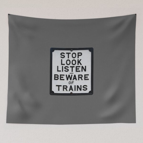 Item preview, Stop Look Listen - Beware of Trains Sign designed and sold by Steve H Clark.