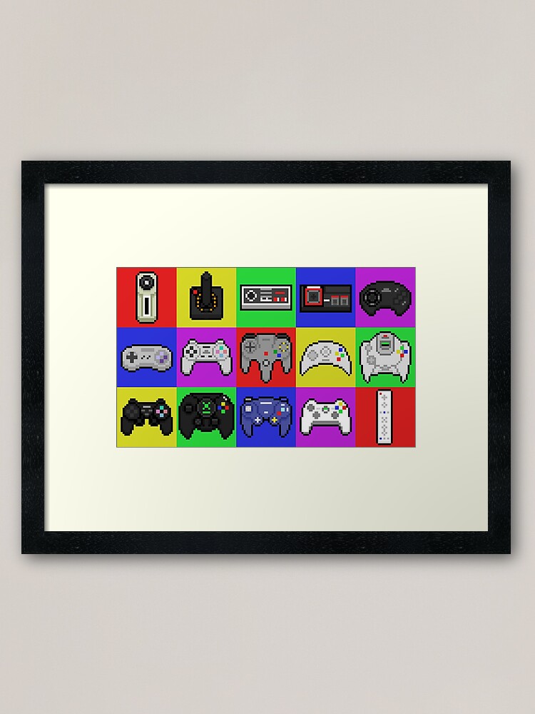 Retro Pixel Art Controller Grid Video Game Pattern Red Yellow Green Blue Purple Framed Art Print By Jessicaamber Redbubble retro pixel art controller grid video game pattern red yellow green blue purple framed art print by jessicaamber redbubble