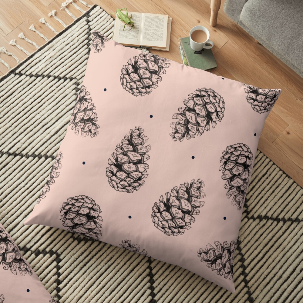 Pink cones. Floor Pillow