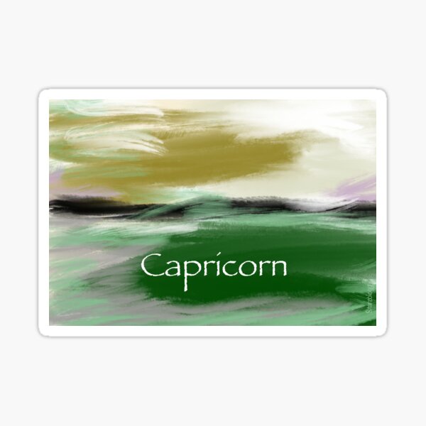 Capricorn Down to Earth Sticker