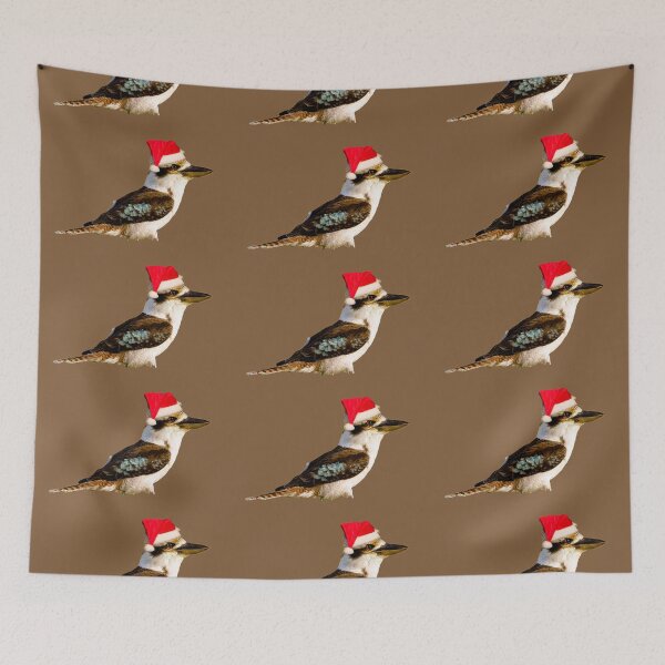 Item preview, Kookaburra,Christmas Kookaburra on Tan background designed and sold by Ohlordi.