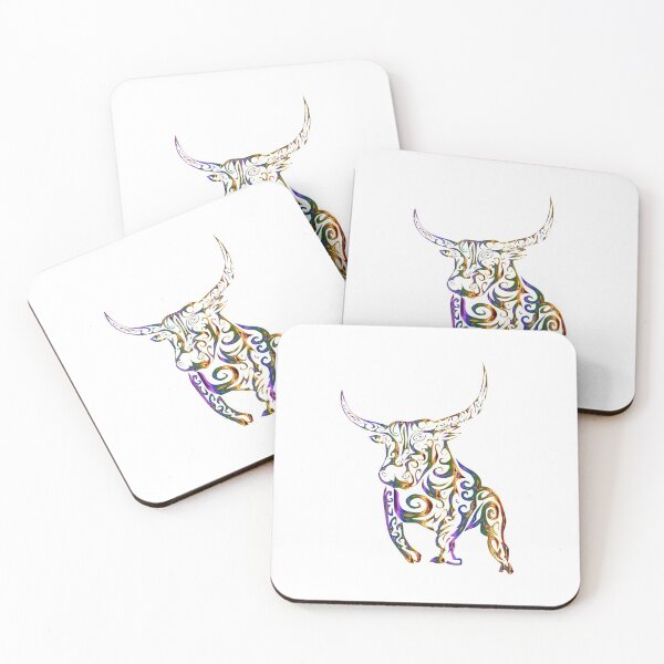Item preview, colourful bull designed and sold by Animalhead.