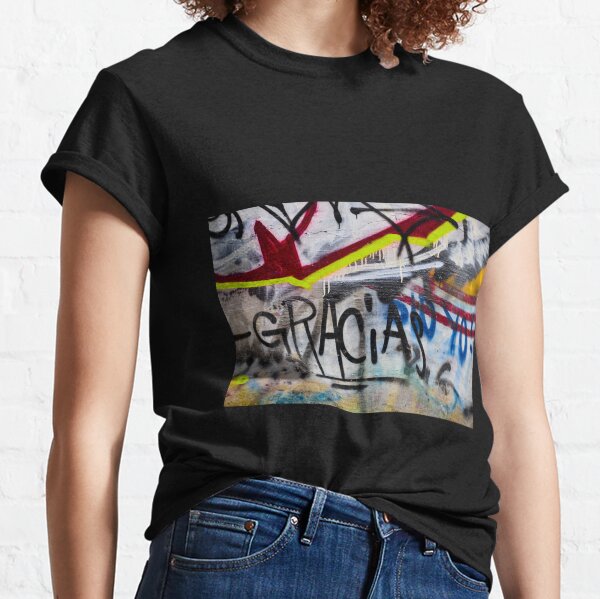 Abstract Graffiti Wall Art Photography - Gracias Classic T-Shirt