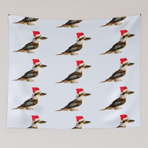 Item preview, Kookaburra,Christmas Kookaburra on Pale Blue background designed and sold by Ohlordi.