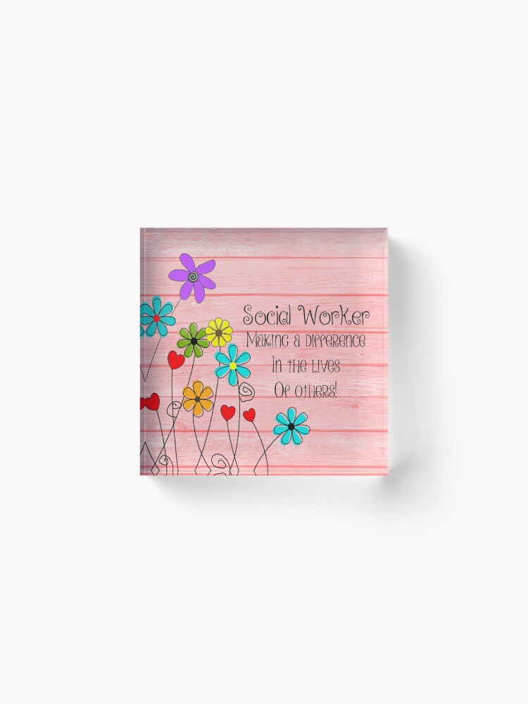 Alternate view of Social Worker Appreciation Acrylic Block