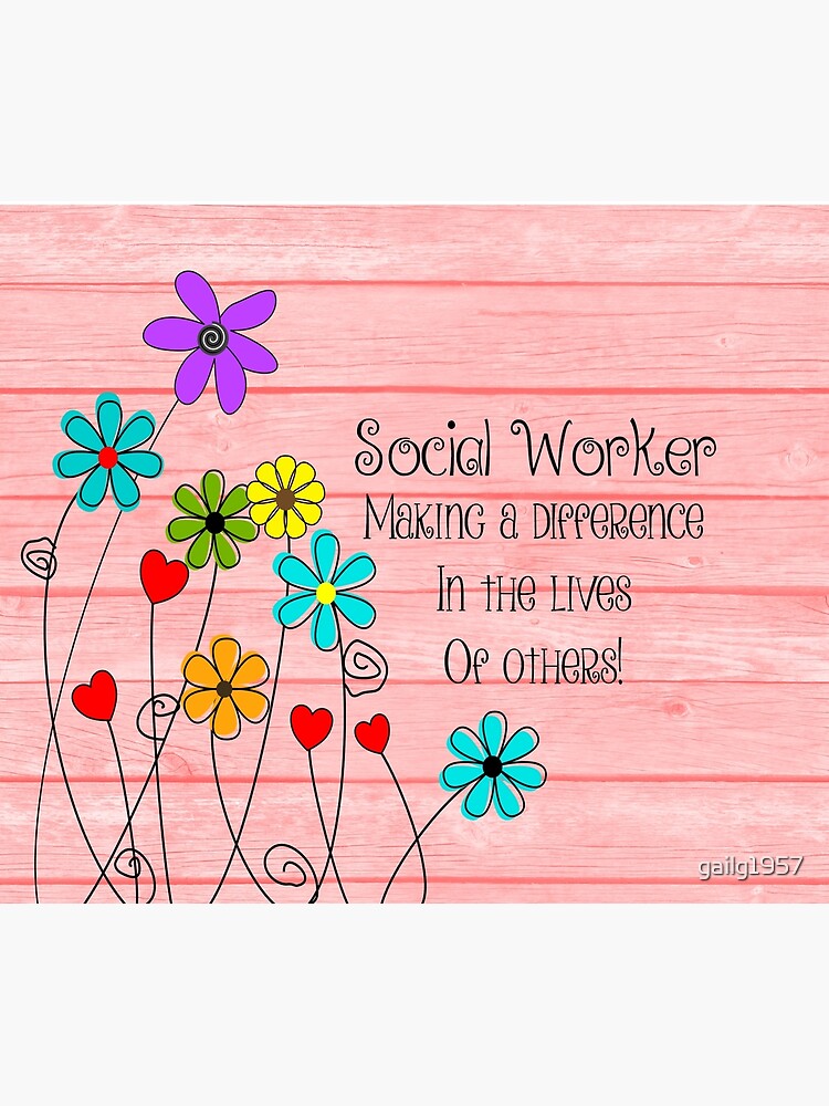 "Social Worker Appreciation" Poster for Sale by gailg1957 | Redbubble