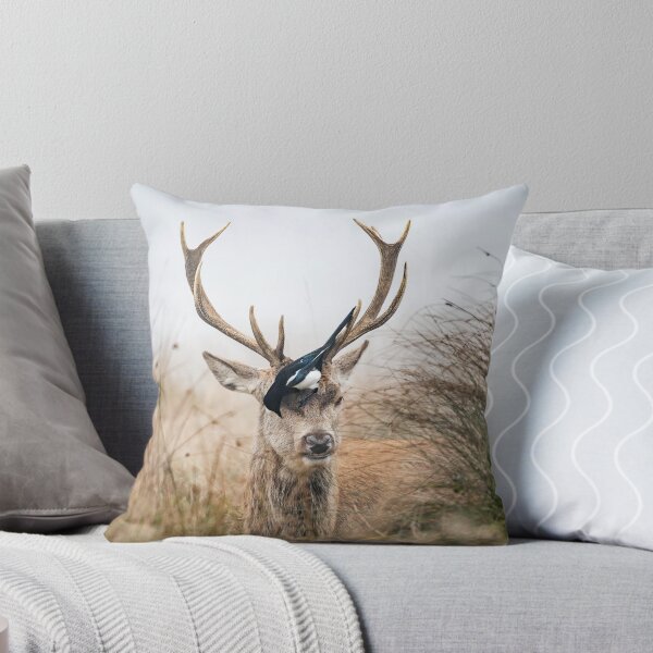 Item preview, Stag'n'mag magpie on stags face designed and sold by Junkyardmax.