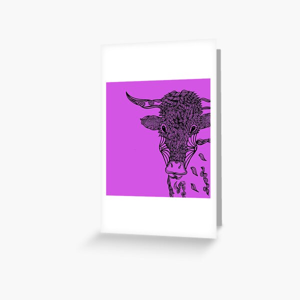 The OX and the Frog Greeting Card