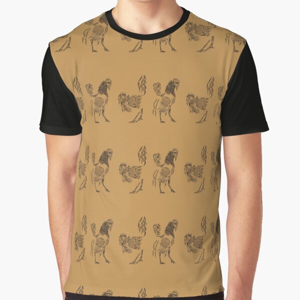 Two Roosters Fighting Graphic T-Shirt