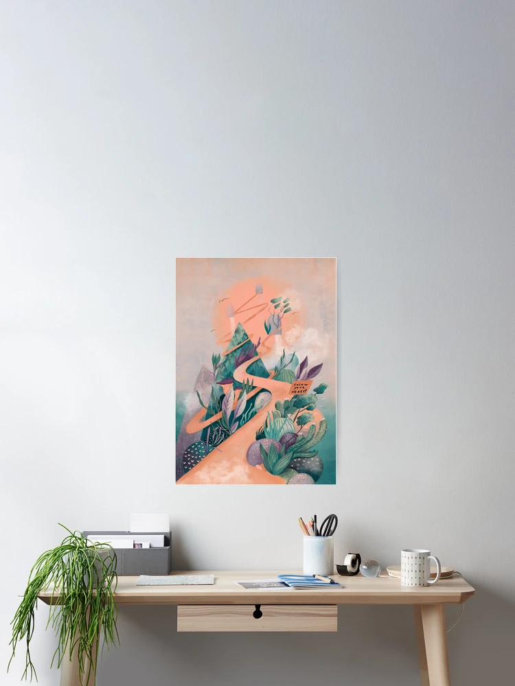 Aperçu 2 sur 3. Poster avec l'œuvre Chemin créée et vendue par PatternCreator.