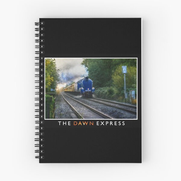 Item preview, Steam Train Approaching down track. The Dawn Express designed and sold by KALEIDOSCOPE UK.
