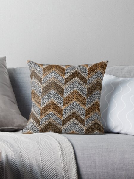 Vista previa del artículo con la obra «Con textura, zigzag, gris y marrón.», diseñado y vendido por marinaklykva.