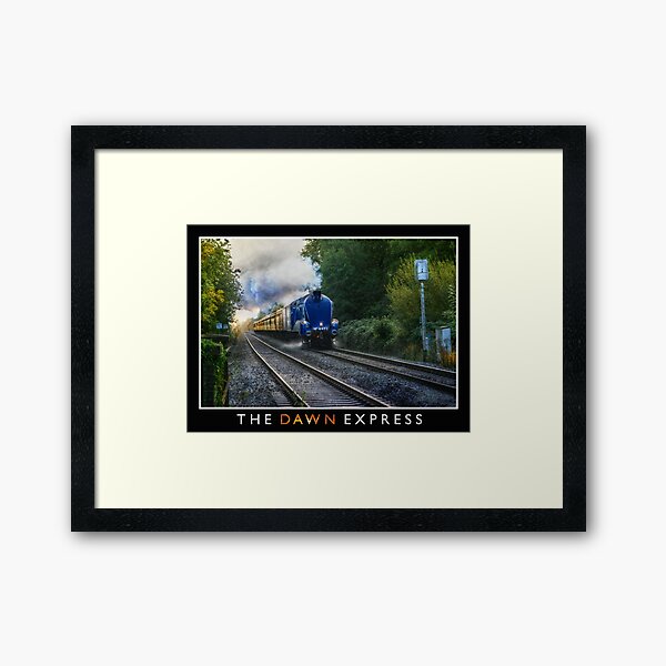 Item preview, Steam Train Approaching down track. The Dawn Express designed and sold by KALEIDOSCOPE UK.