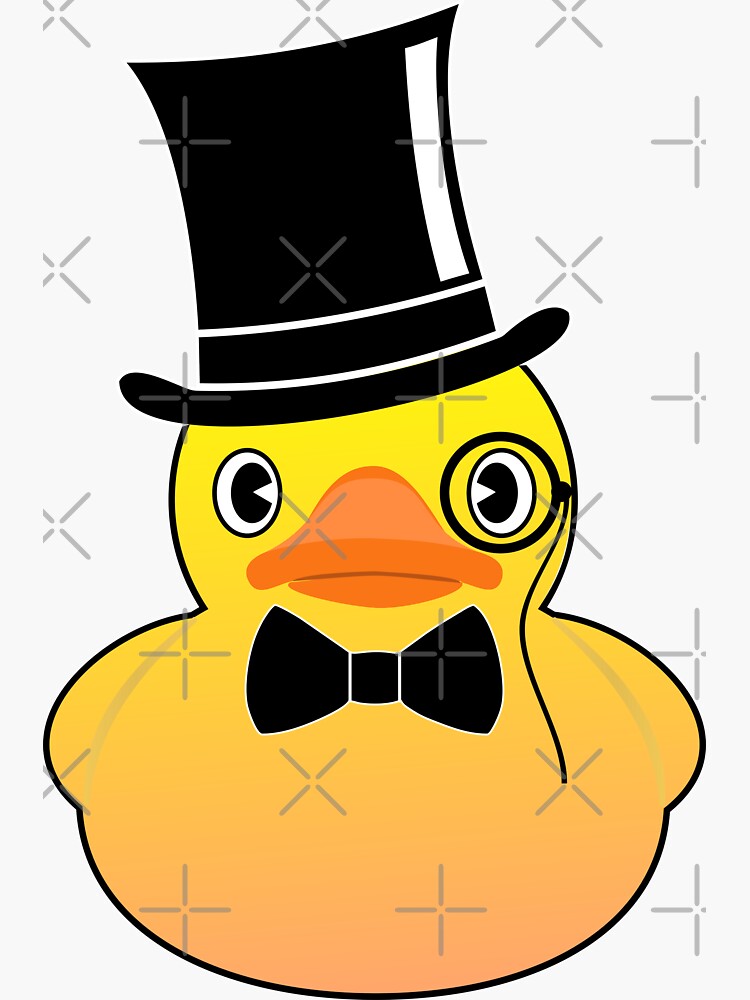 Rubber duck cheap with top hat